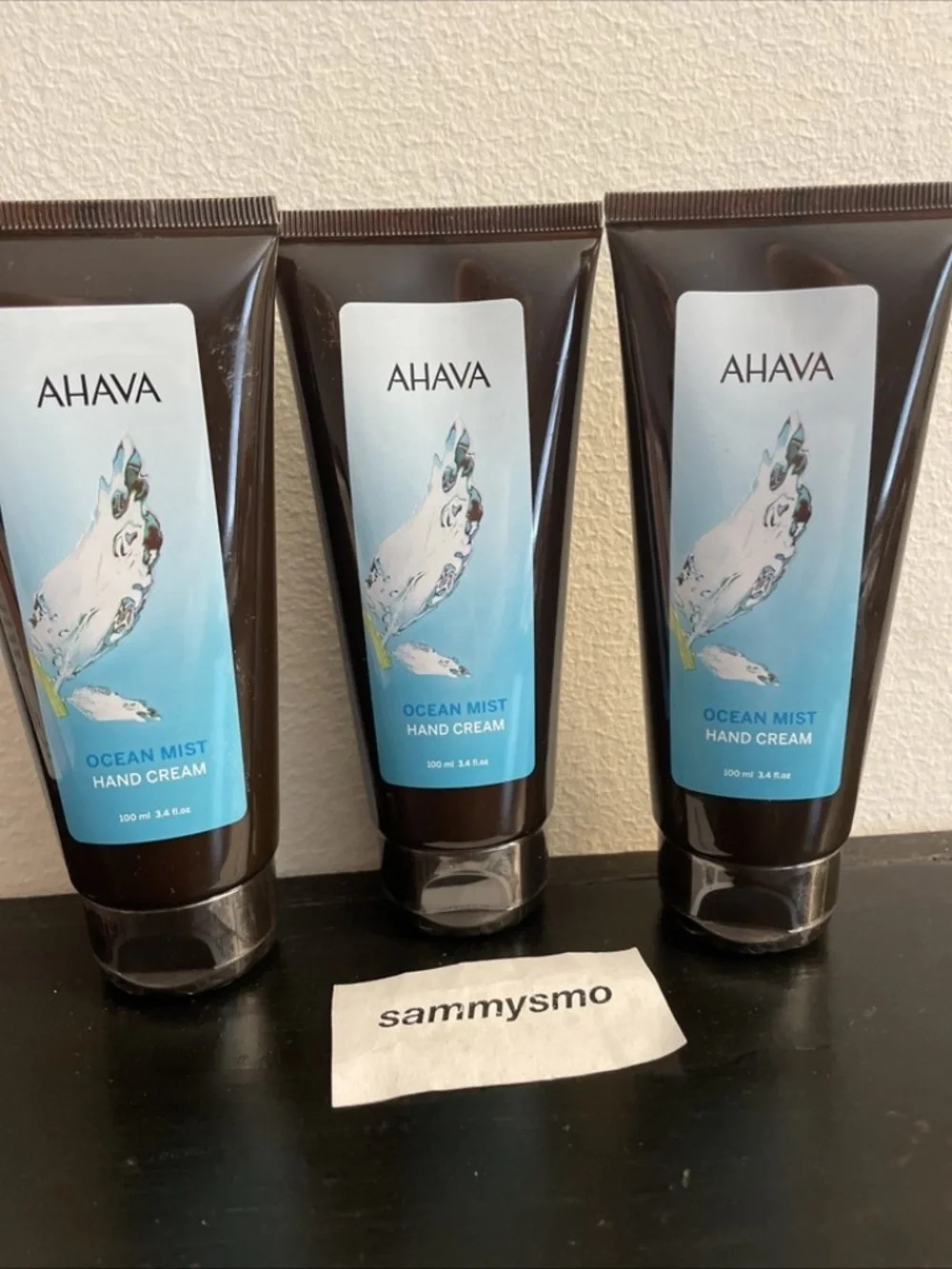 Ahava Dead Sea Essentials OCEAN MIST HAND CREAM 3.4 Fl oz., x3